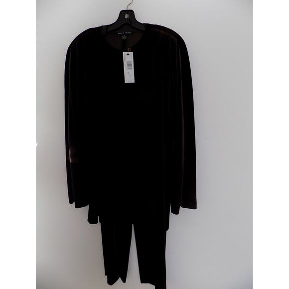 Linda Allard Ellen Tracy velvet jacket and pants set size 16 NWT - Picture 4 of 12